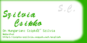 szilvia csipko business card